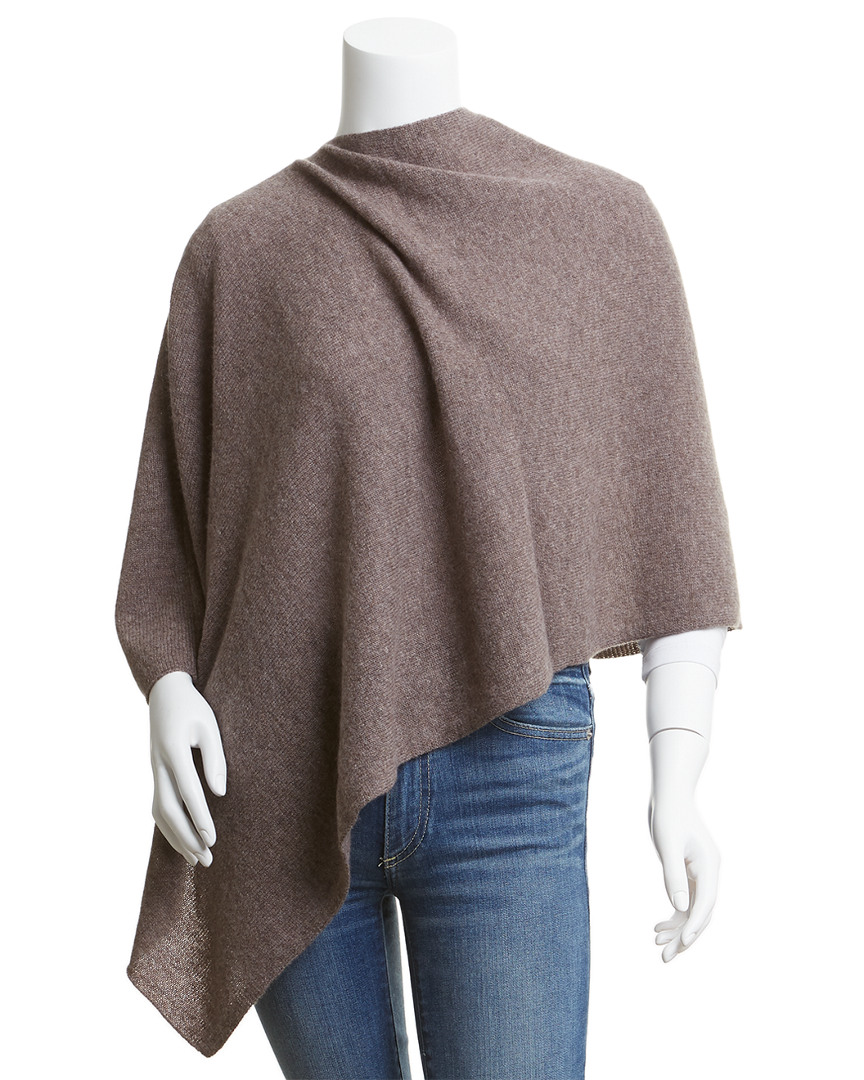 Shop Hannah Rose 4-ways Cashmere Topper In Brown