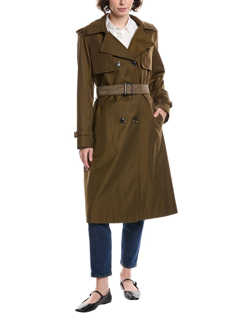 Sam Edelman Trench Coat In Green
