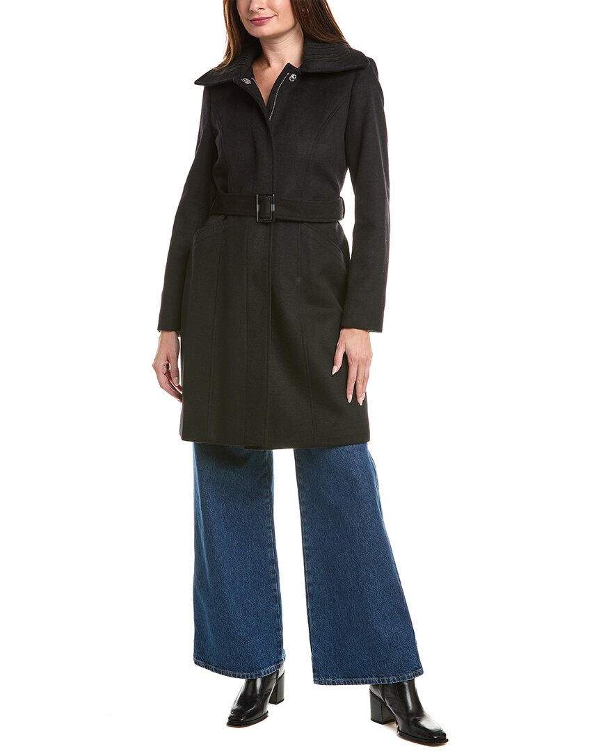Sam Edelman Asymmetrical Wool-Blend Trench Coat Women's