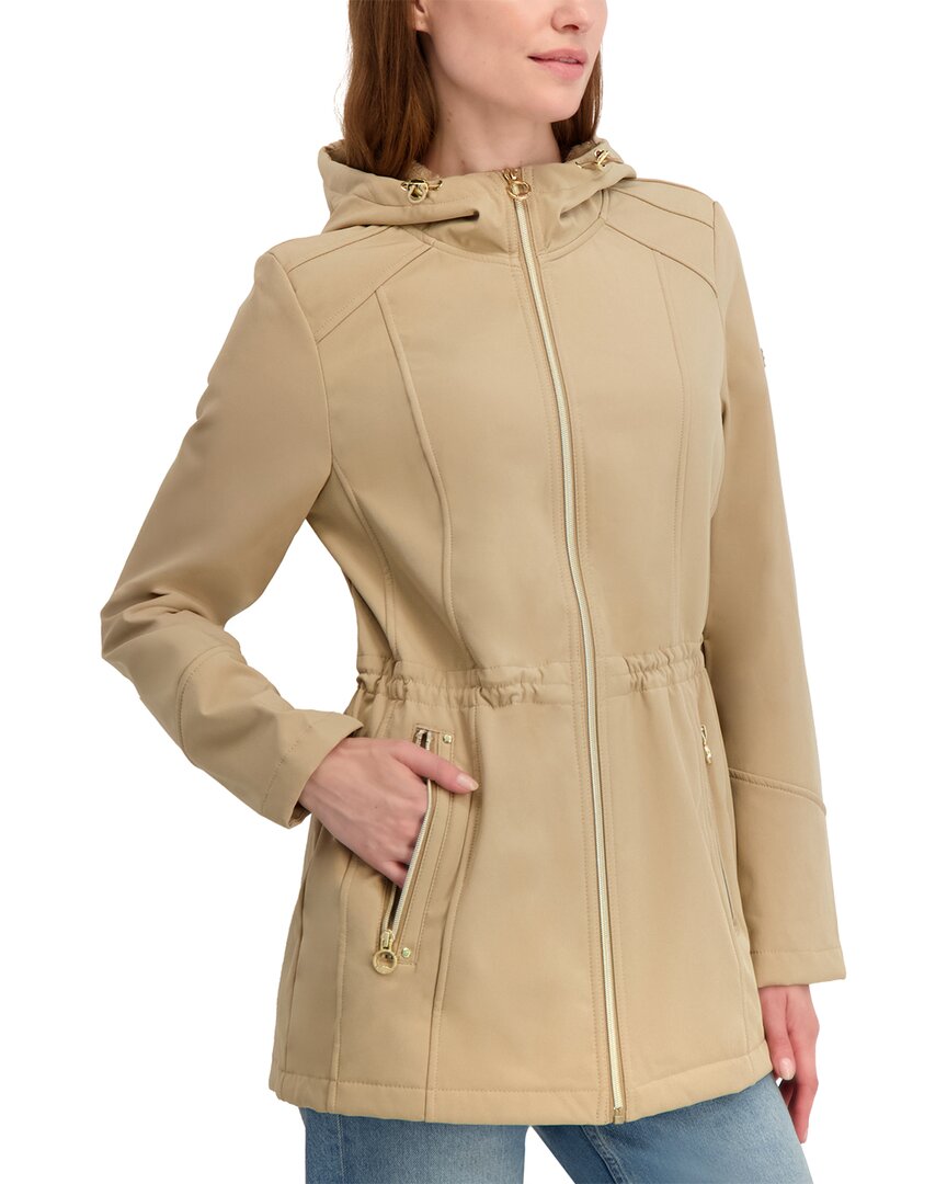 Laundry By Shelli Segal Bonded Softshell Jacket In Brown