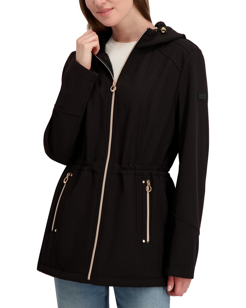 Laundry By Shelli Segal Bonded Softshell Jacket In Black