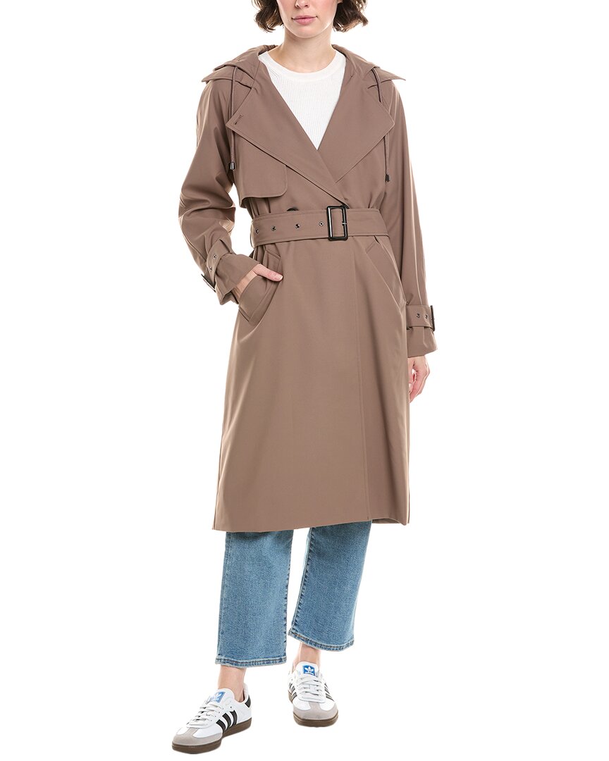 Bernardo Metropolis Trench Coat In Brown