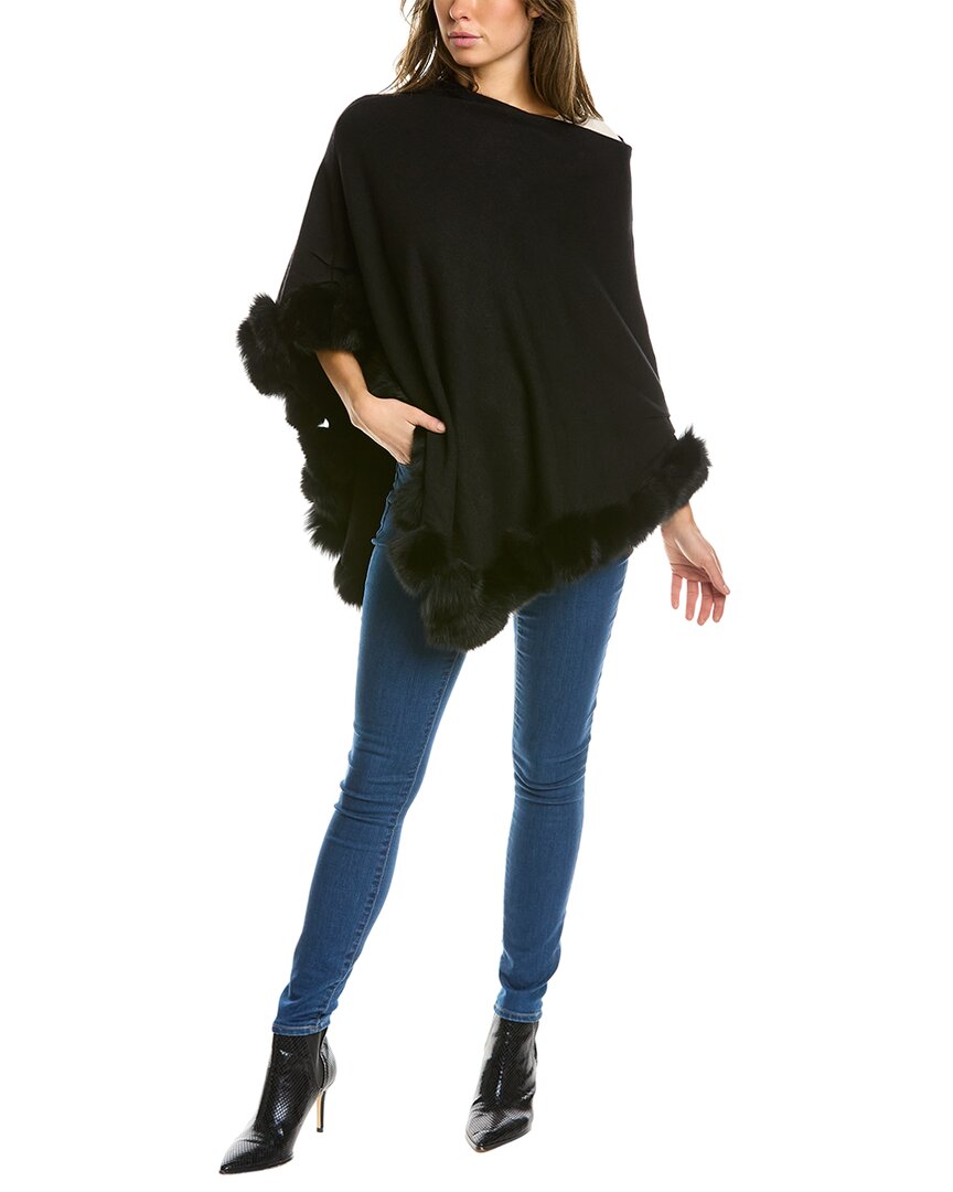 La Fiorentina Poncho In Black