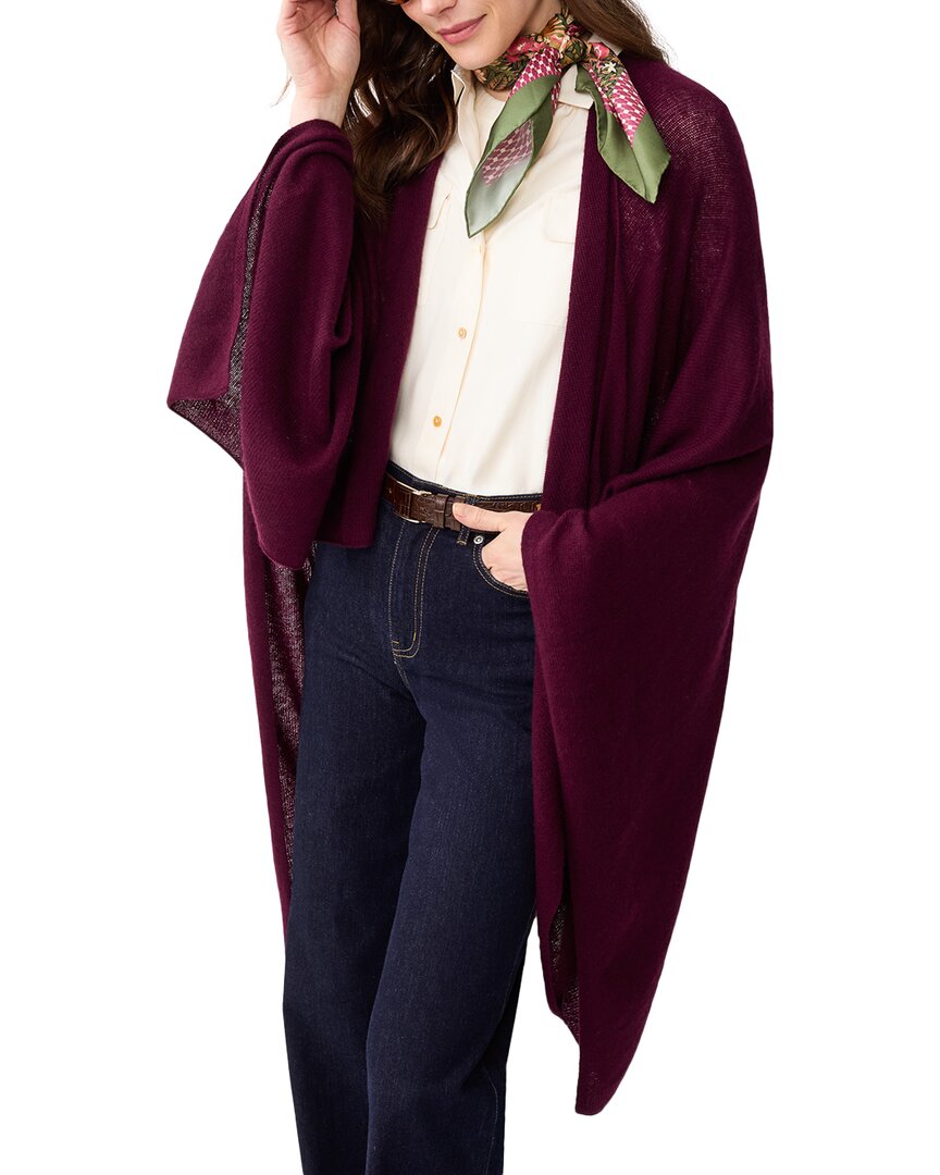 J.mclaughlin Rossi Cashmere Poncho In Red