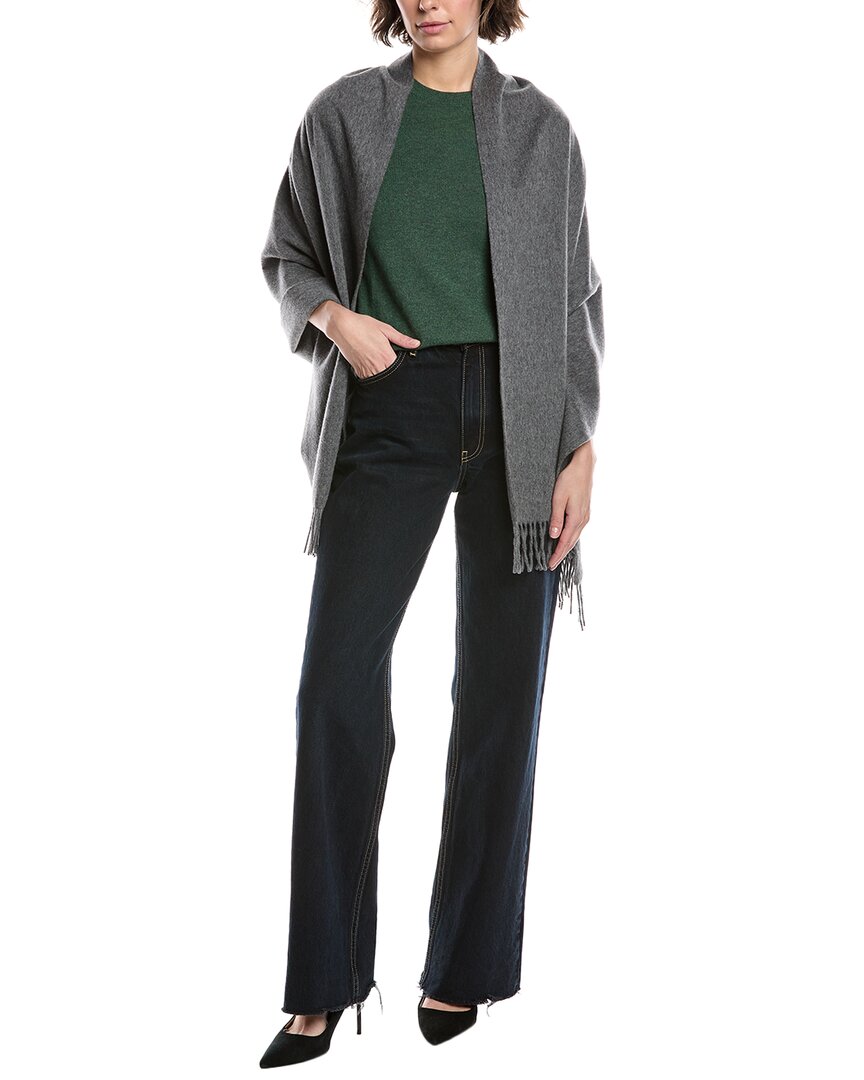 Vince Milled Wool Wrap In Gray