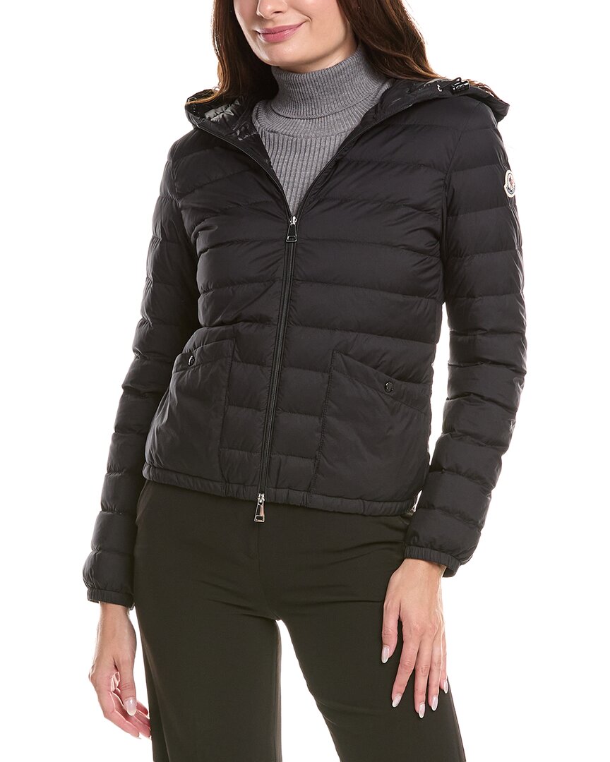 Moncler Quilted Down Jacket In Black