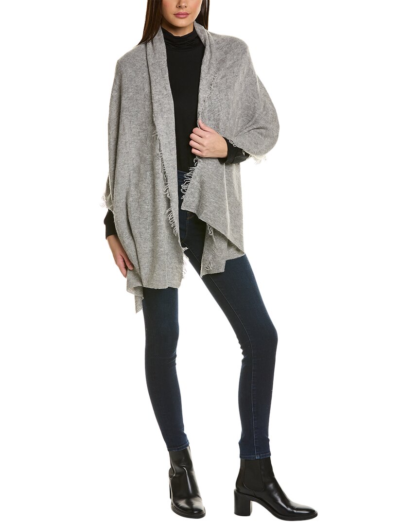 La Fiorentina Cashmere & Wool-blend Wrap In Gray