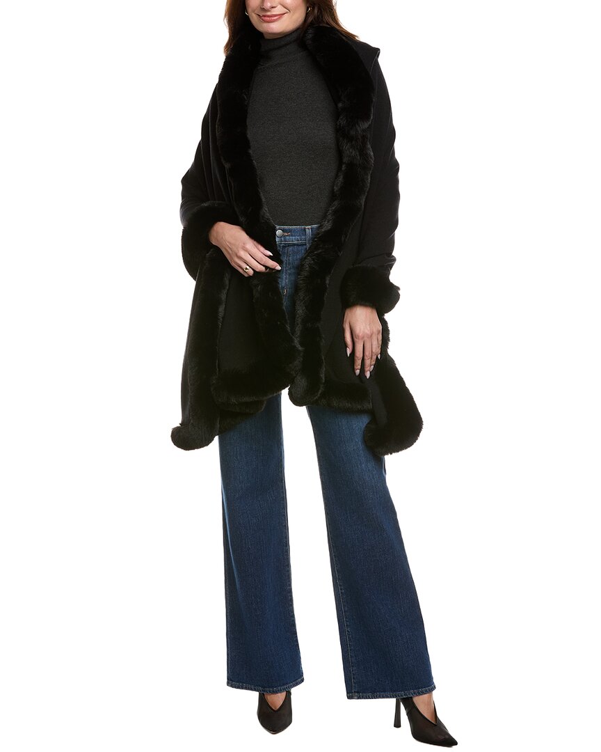 La Fiorentina Knit Wrap In Black