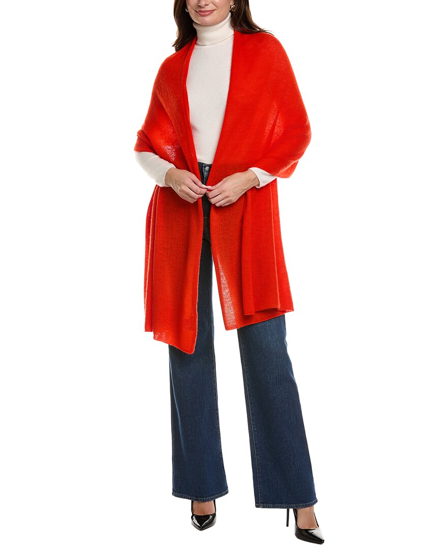 La Fiorentina Wool & Cashmere-blend Travel Wrap In Orange