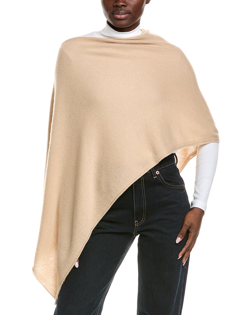 Hannah Rose Lurex Cashmere Topper In Neutral