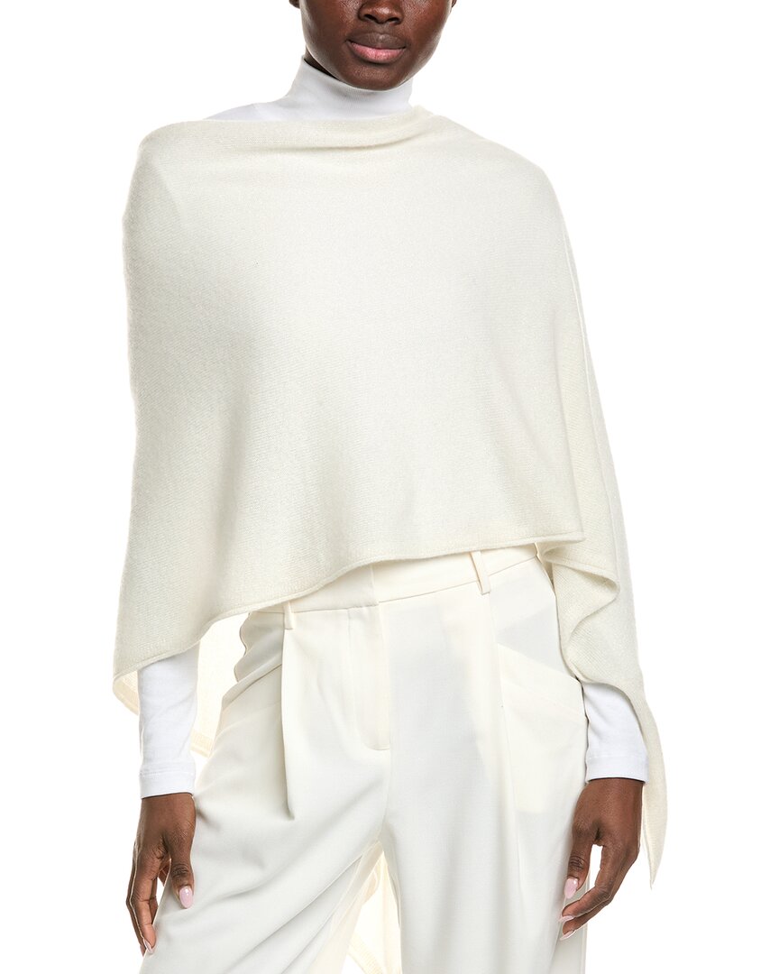 Hannah Rose Lurex Cashmere Topper In White
