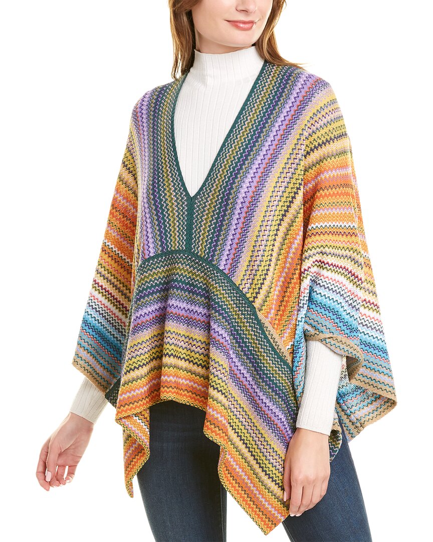 Missoni Wool-blend Poncho In White