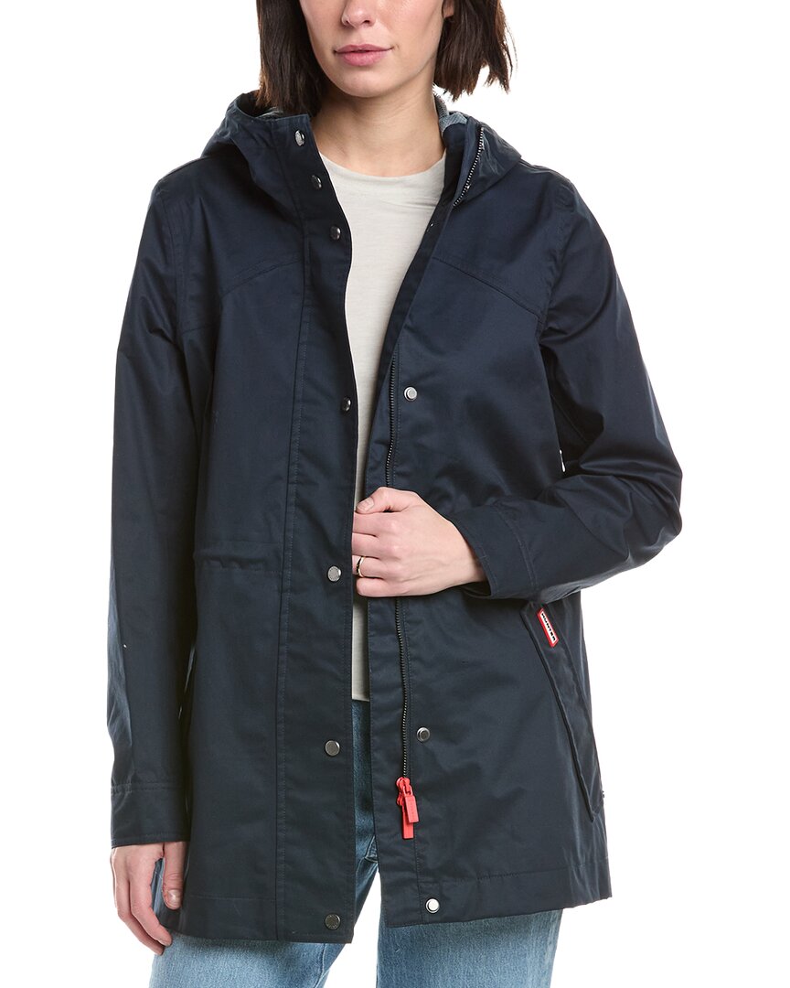 Hunter Short Rain Coat In Blue