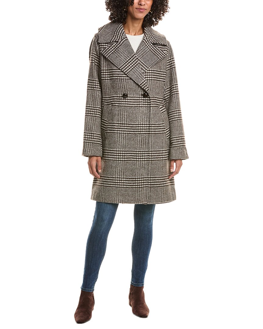 Frye Wool-blend Coat In Black