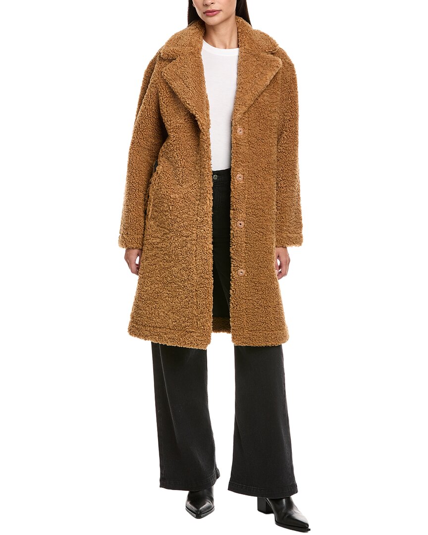 Apparis Anei Reversible Coat In Brown