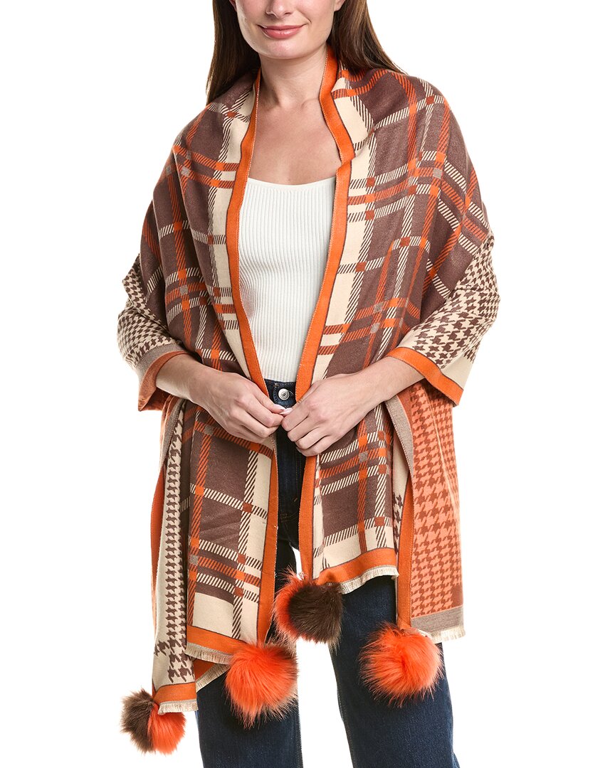 La Fiorentina Houndstooth Wrap In Multi