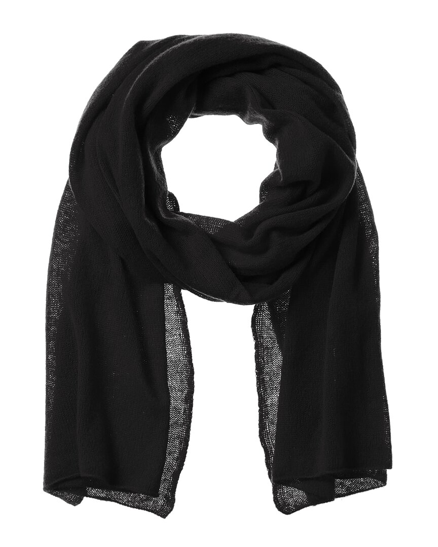 Shop Portolano Oblong Cashmere Scarf In Black