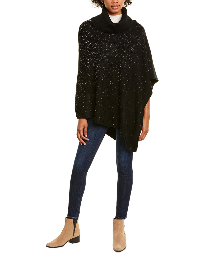 Image of La Fiorentina Embellished Turtleneck Poncho