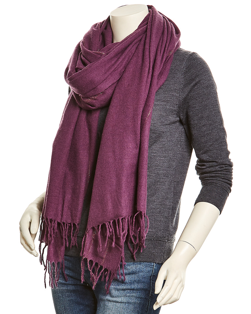 La Fiorentina Cashmere Oversized Wrap In Purple