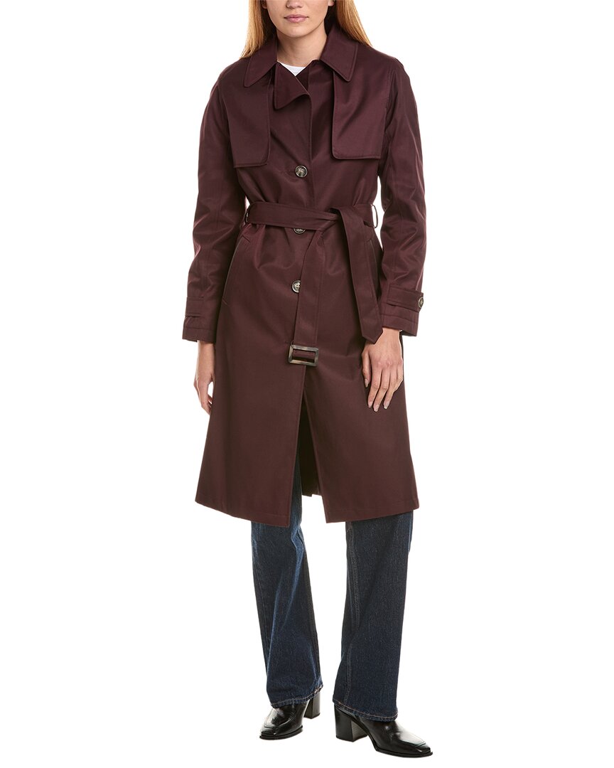 Via Spiga Trench Coat In Red