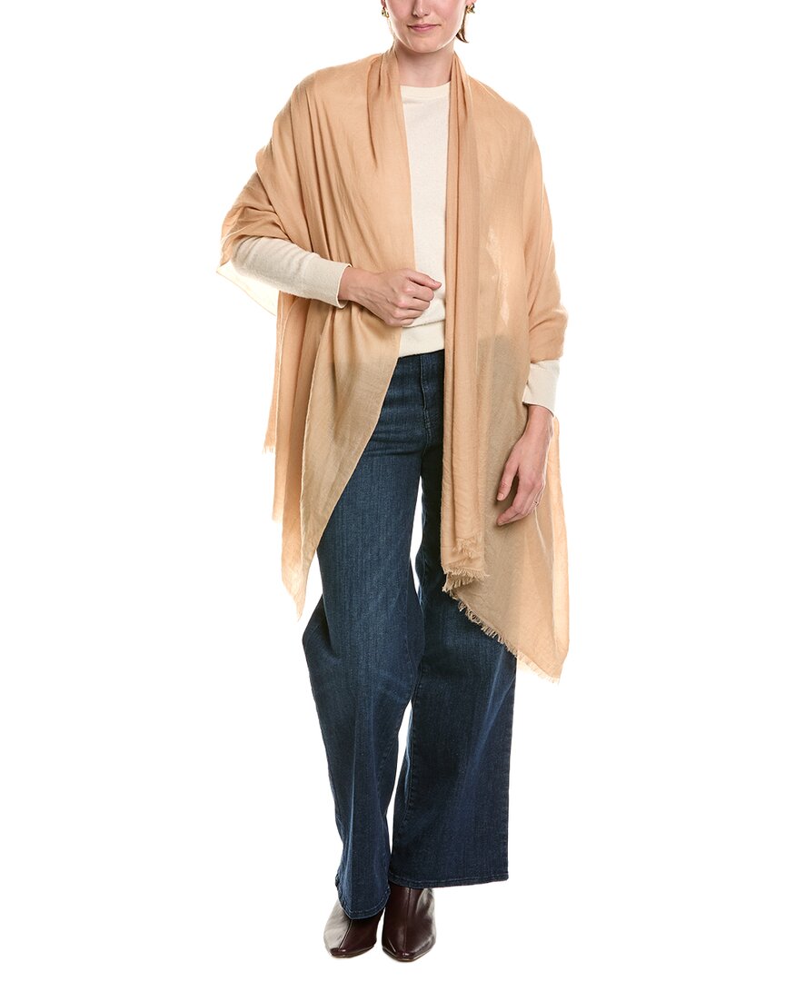 Sofia Cashmere Sofiacashmere Lightweight Cashmere Wrap In Brown
