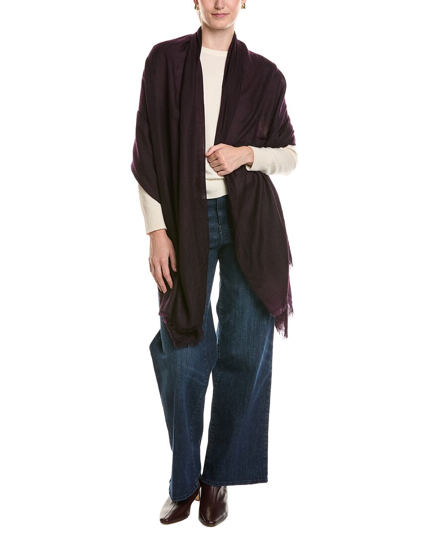 Sofia Cashmere Sofiacashmere Lightweight Cashmere Wrap In Purple