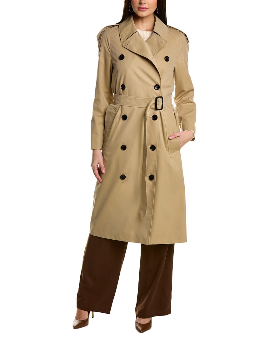 Burberry Trench Coat In Stone