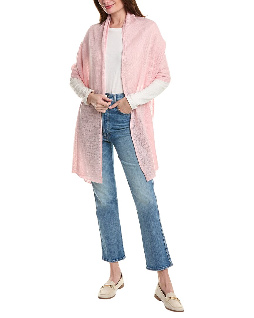 Portolano Light Weight Wrap In Plain Jersey In Pink