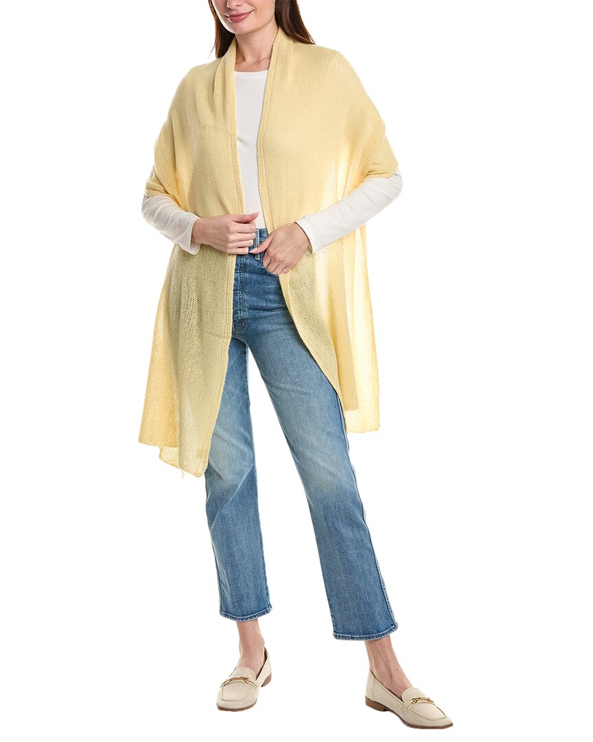 Portolano Light Weight Wrap In Plain Jersey In Yellow