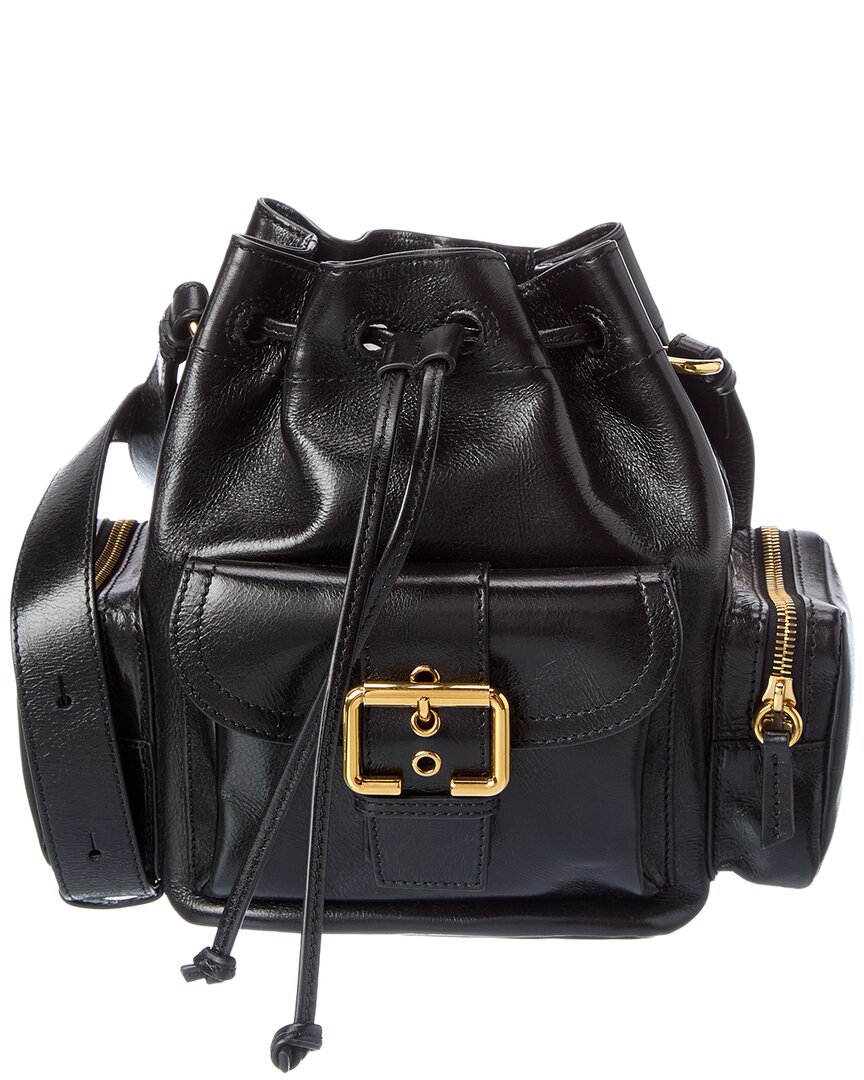 Chloé Leather Bucket Bag In Black
