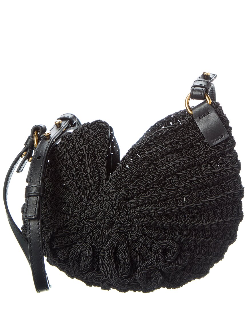 Chloé Sea Treasures Crochet Crossbody In Black