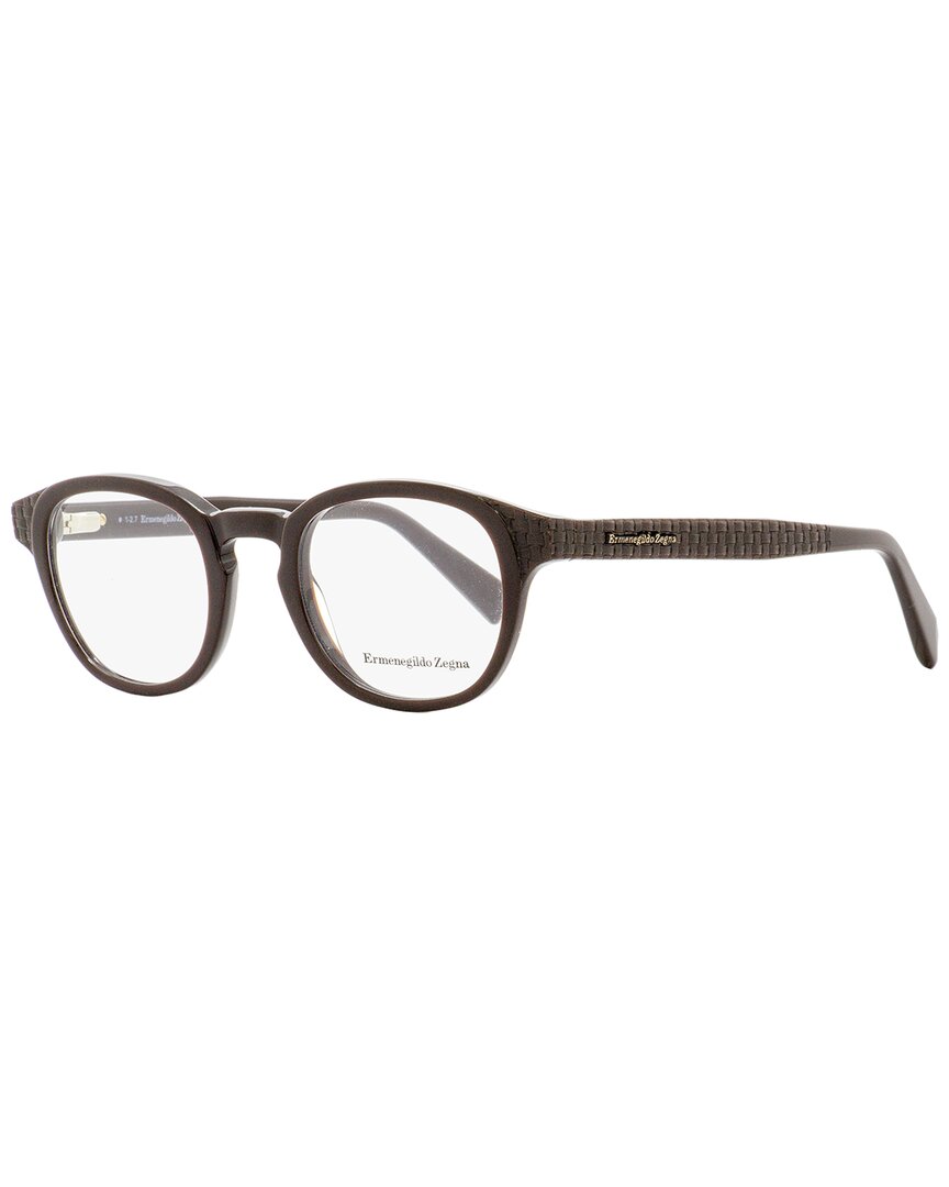 Zegna Men's Ez5108 48mm Optical Frames In Brown