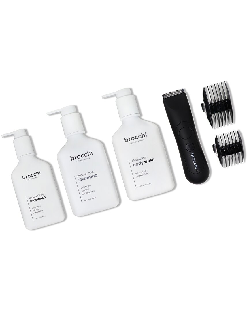 Sebastian Brocchi Brocchi Waterproof Usb Trimmer, Face Wash, Body Wash, & Shampoo Bundle
