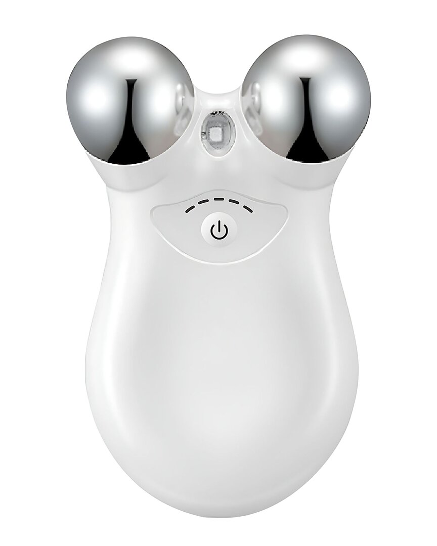 Vysn Rechargeable Micro-current Face And Neck Roller - Intelligent 5-gear Facial Massager In White