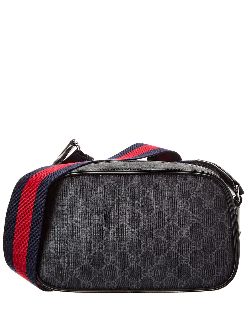 GUCCI GUCCI GG SUPREME CANVAS & LEATHER CROSSBODY