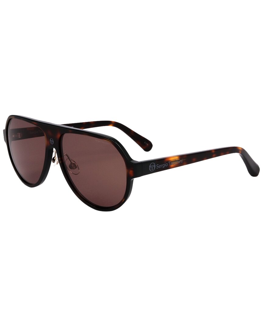 Sergio Tacchini Unisex St5018 57mm Sunglasses In Black
