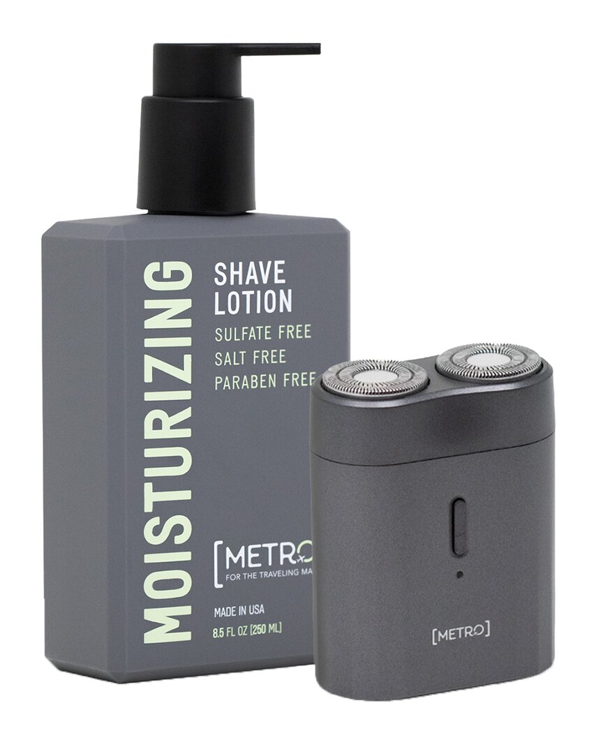 Metro Man 250ml Moisturizing Shave Lotion & Pilot Usb Electric Shaver Bundle
