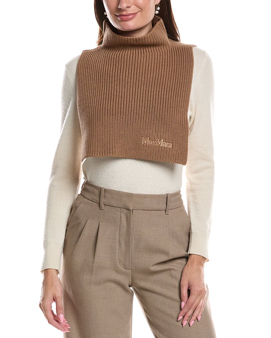 Max Mara Knit Jersey Wool Scarf