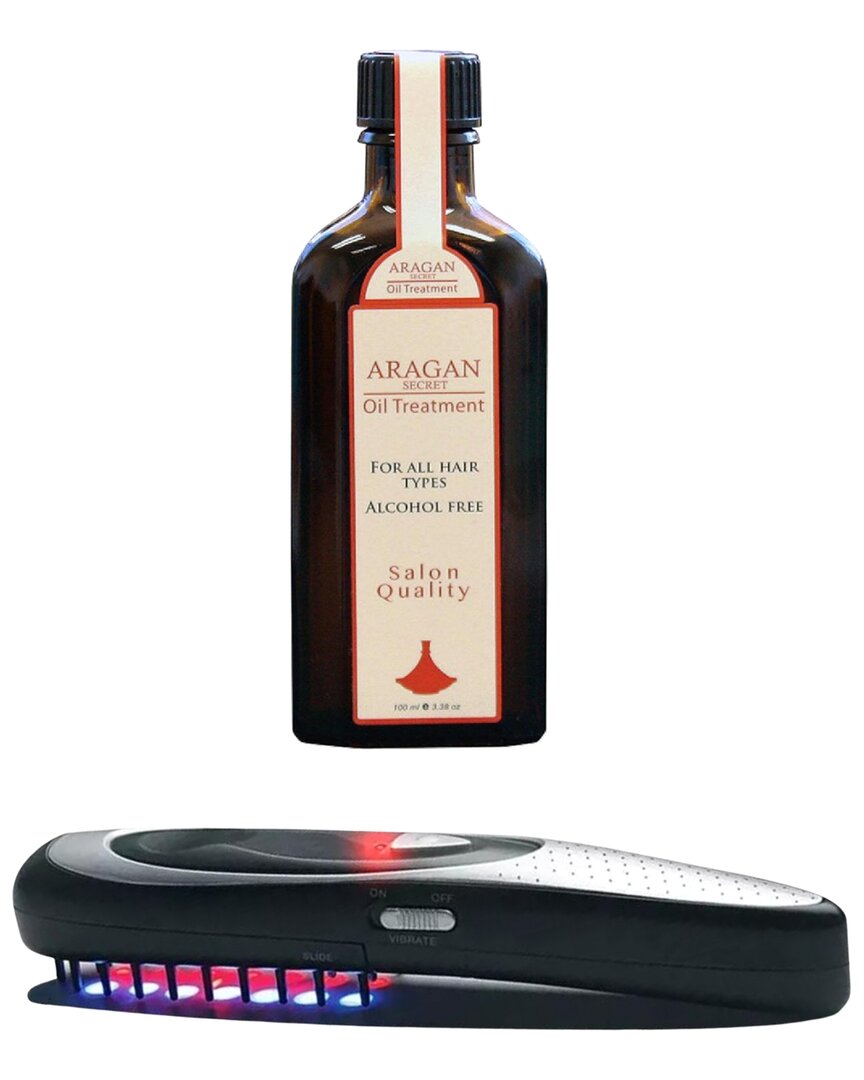 Igia Led Therapy And Massage Hair Brush With Argan Oil In White