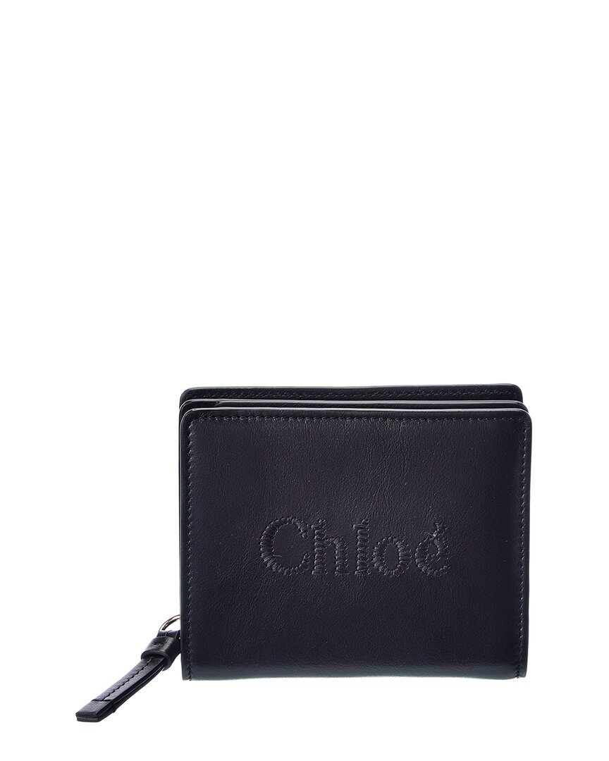 CHLOÉ CHLOÉ SENSE LEATHER COMPACT WALLET