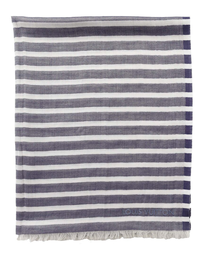 Pre-owned Louis Vuitton Monogram Stripe Scarf - '10s (authentic Pre-loved)