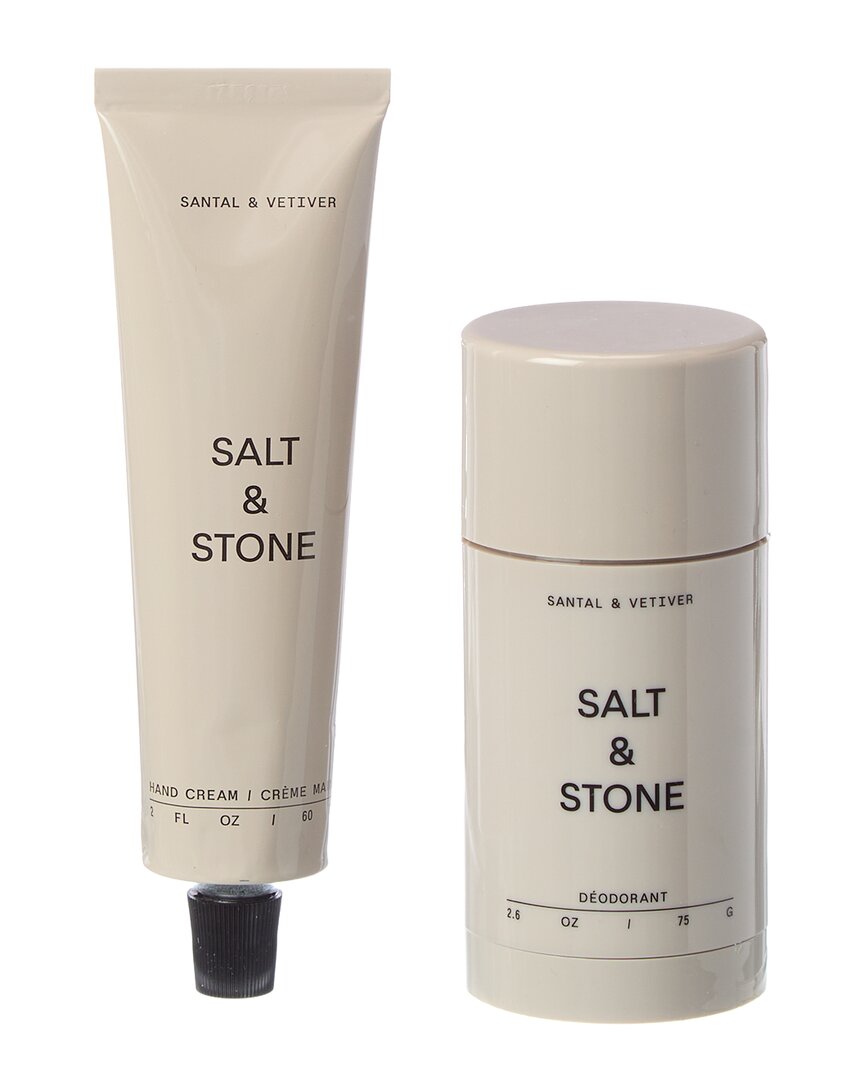 Salt & Stone 2.6; 2oz 2pc Santal & Vetiver Deodorant & Hand Cream Set