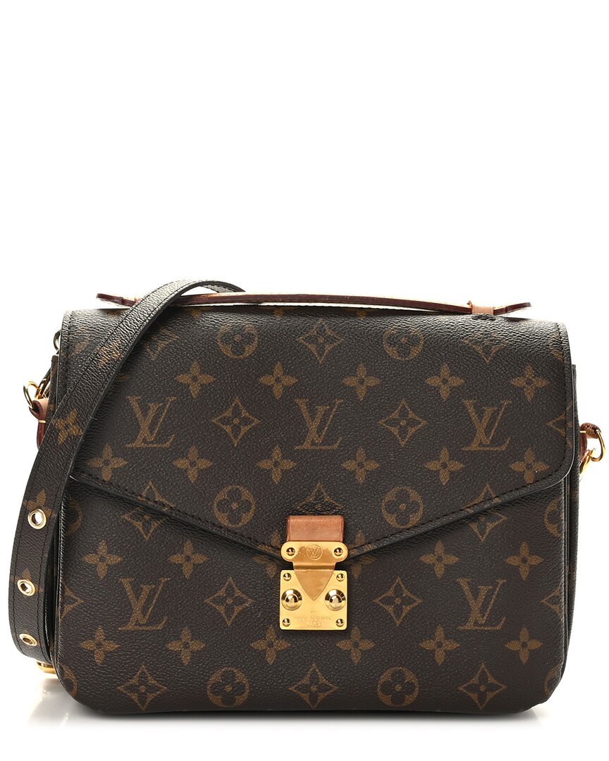 Pre-owned Louis Vuitton Monogram Canvas Pochette Metis (authentic )
