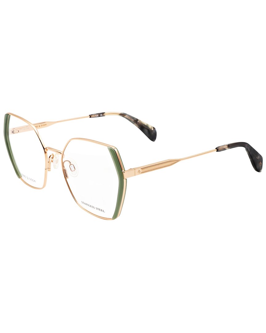 Rag & Bone Women's Rnb3079 53mm Optical Frames In Gold