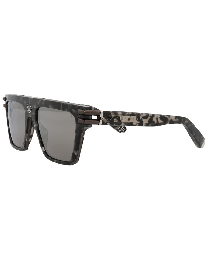 Philipp Plein Aviator-frame Acetate Sunglasses With Saddle Nose Bridge In Black