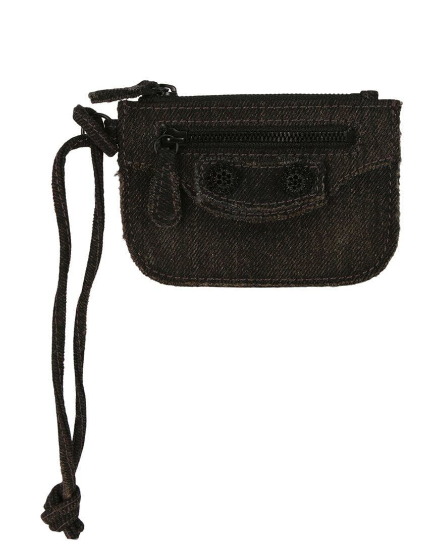 Balenciaga Le Cagole Washed Denim Coin Purse