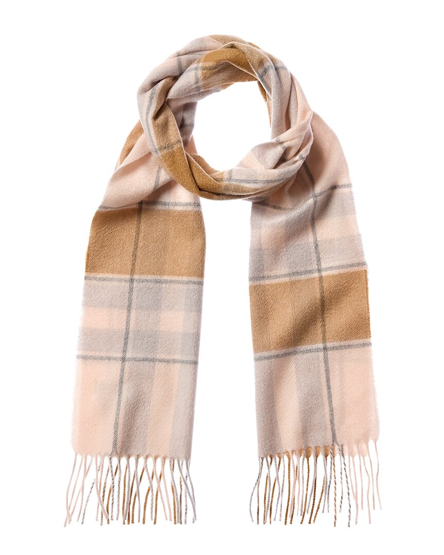 Phenix Off Set Plaid Cashmere Scarf In Pink