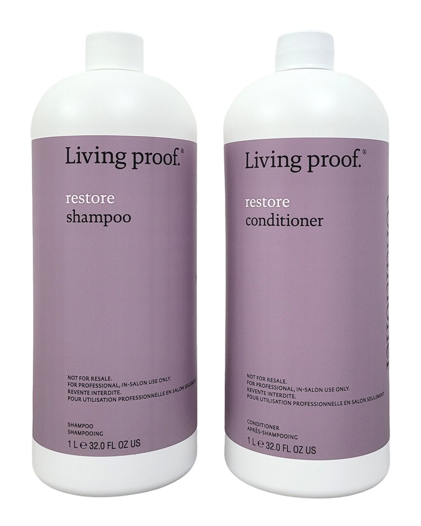 Living Proof Unisex Restore Shampoo & Conditioner Duo In White