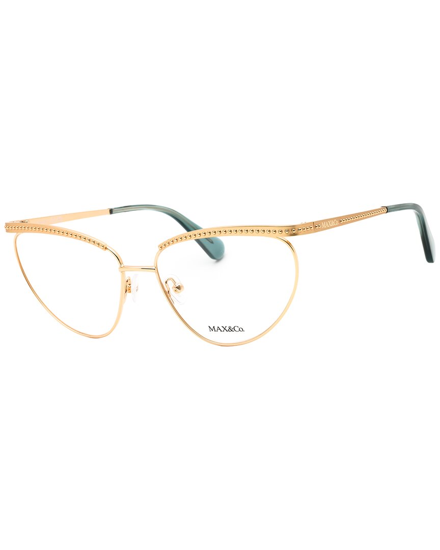 Max & Co By Maxmara Max & Co By Max Mara Women's Mo5136 55mm Optical Frames In Gold