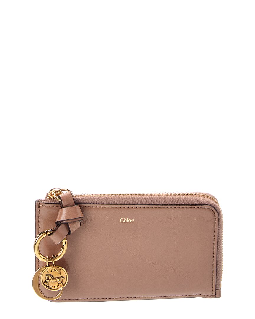 Chloé Leather Small Pouch In Pink